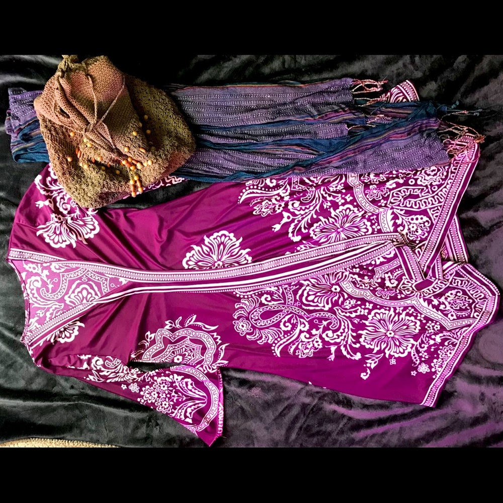 Flowy Fuschia Paisley Dress